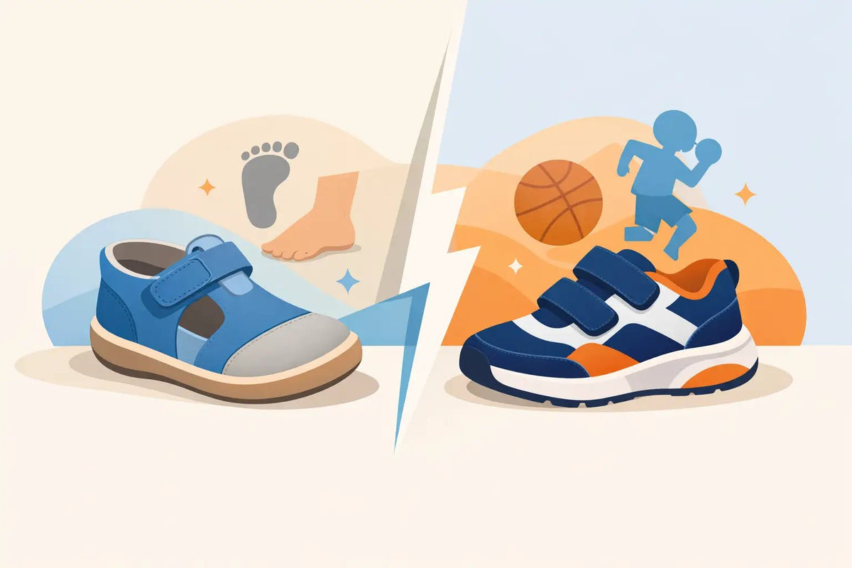 Foot Shaped Shoes vs Sneakers for Kids - Zebs Shoes