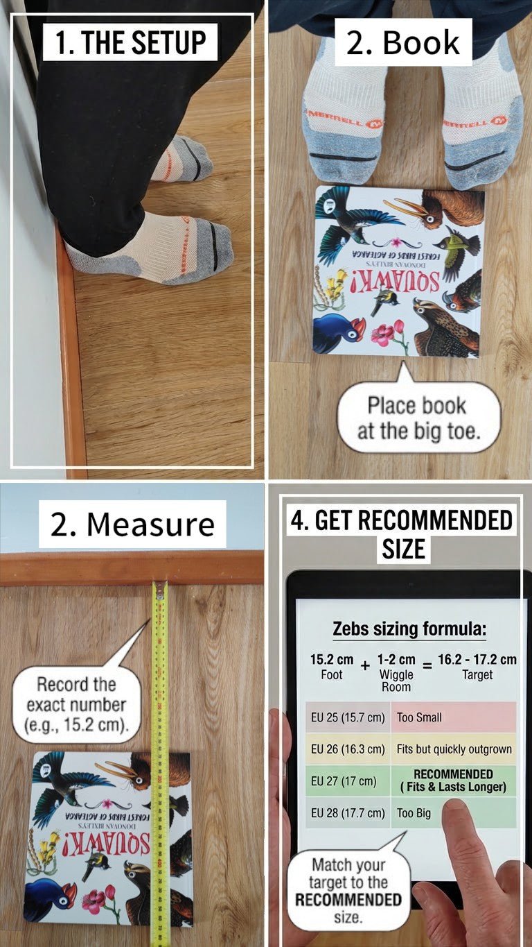 How to Measure Kids Feet Properly - Zebs Shoes