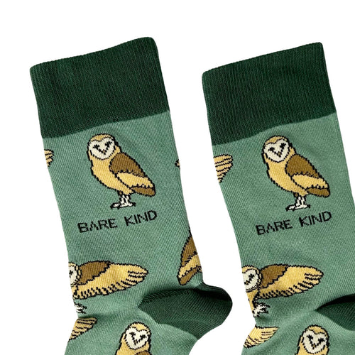 Save the Barn Owls Bamboo Socks - Zebs Shoes