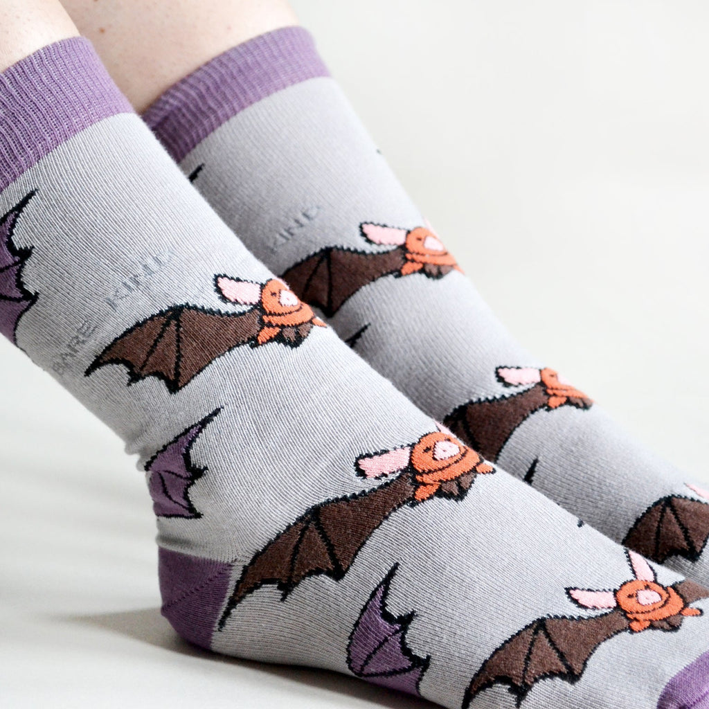 Save the Bats Bamboo Socks - Zebs Shoes