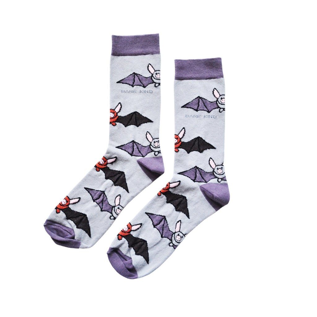 Save the Bats Bamboo Socks - Zebs Shoes