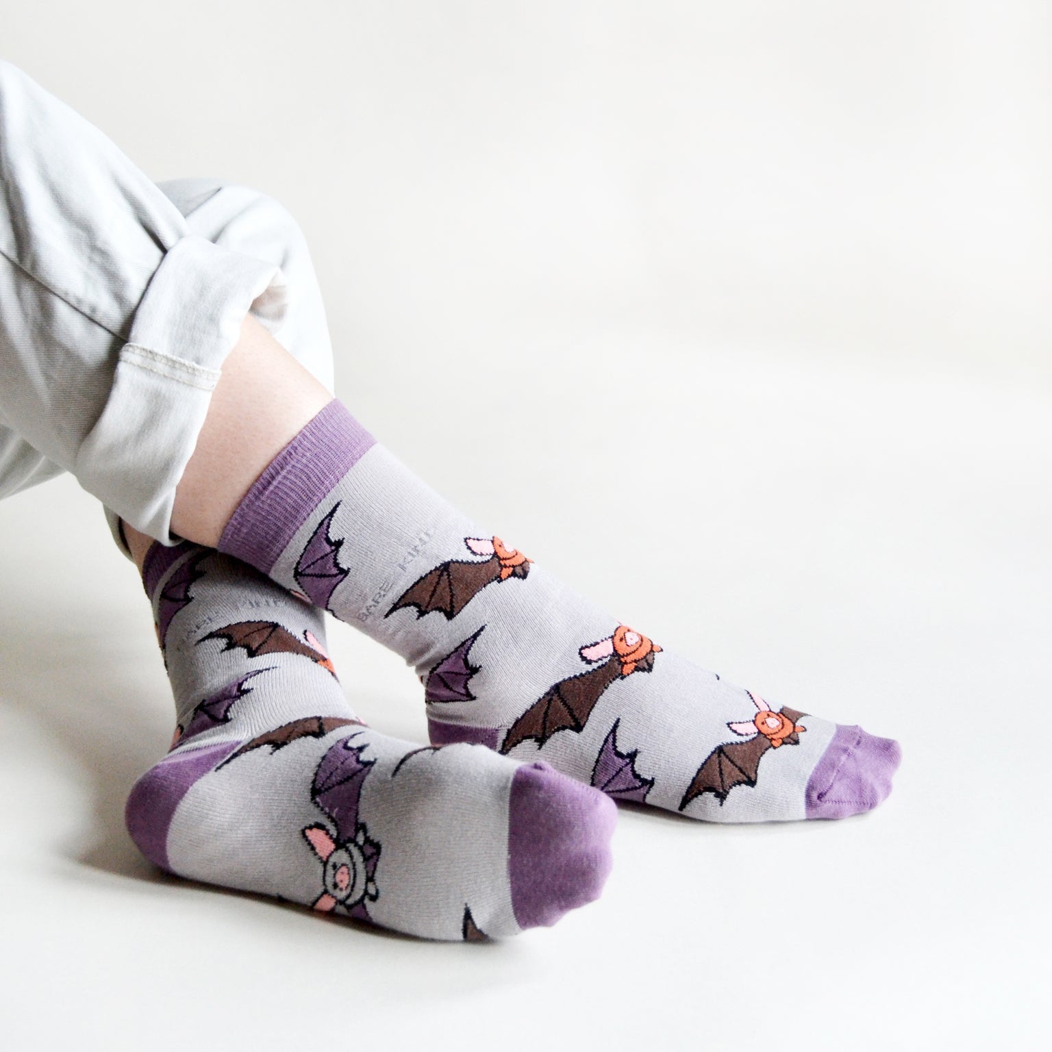 Save the Bats Bamboo Socks - Zebs Shoes