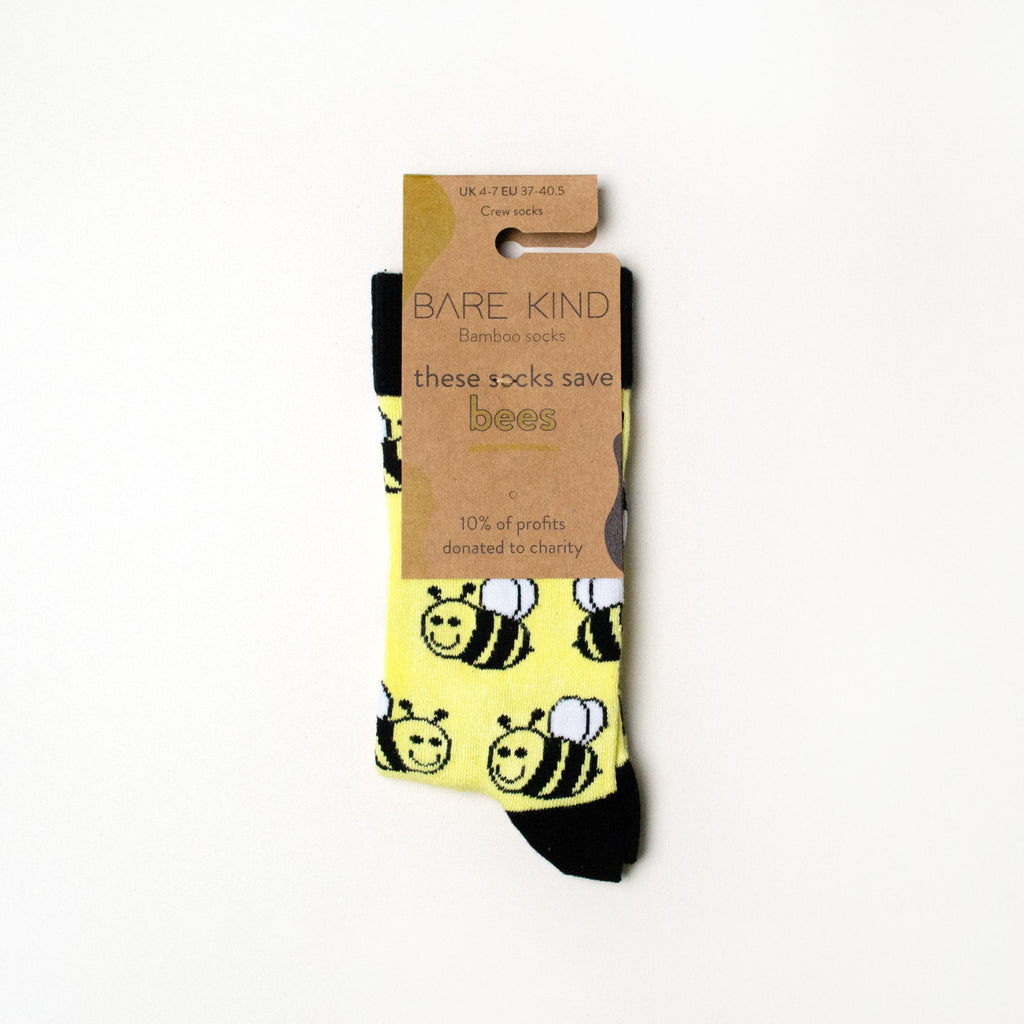 Save the Bees Bamboo Socks - Zebs Shoes
