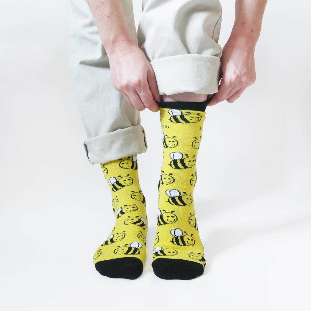Save the Bees Bamboo Socks - Zebs Shoes